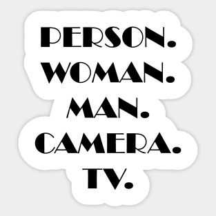 person womanwoman man camera tv person funny gift Sticker